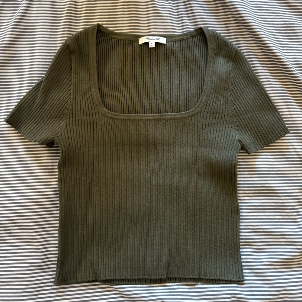 Madewell Rib Knit Cropped T-Shirt